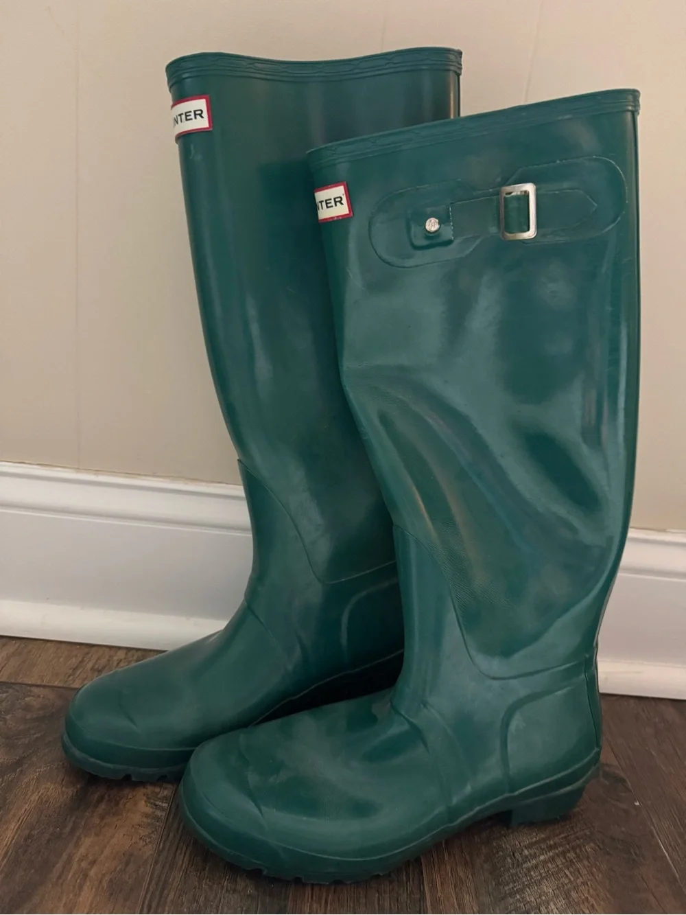 Hunter Dark Teal Tall Waterproof Rain Boots